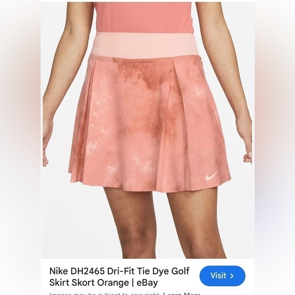 Nike dri fit Skirt Women's Regular Golf Skirt orange tie dye sz med NWT $75 - Picture 1 of 10